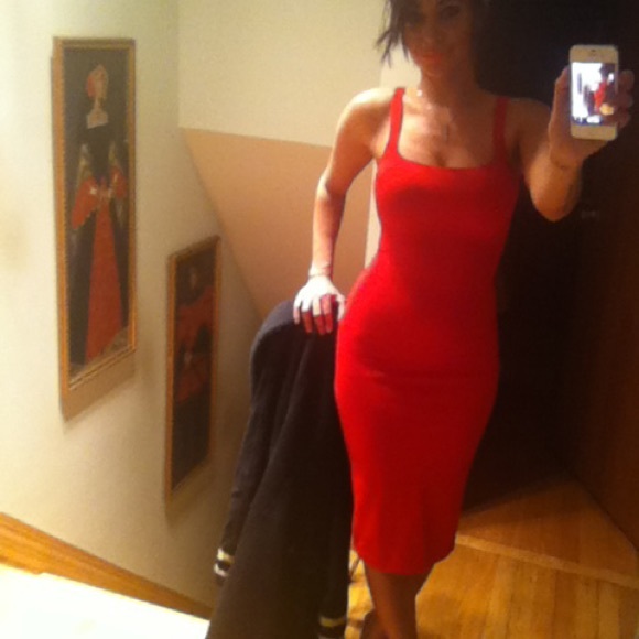 Euc red American apparel red midi dress - Picture 4 of 4